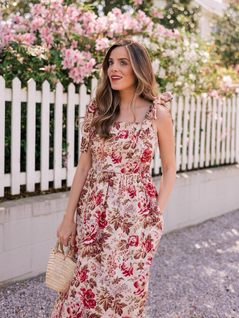 Gal Meets‎ Glam Makenna Vintage Style Maxi Dress Size 18 Floral Tie Shoulder
